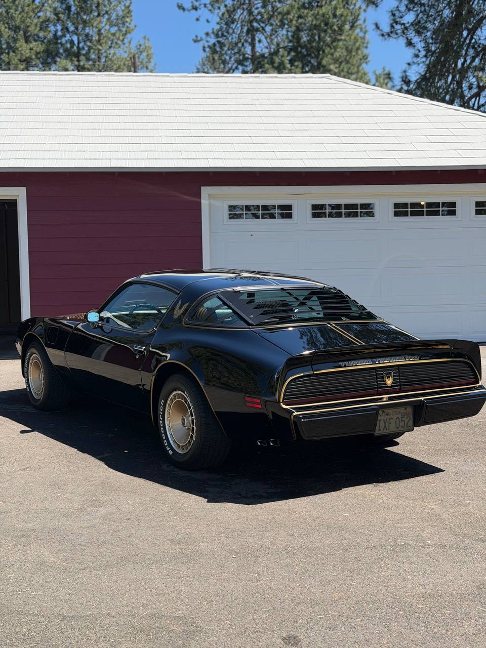 Classic black Pontiac Trans Am detailed in Spokane